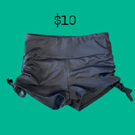 Medium Adult Side Tie Shorts in Black