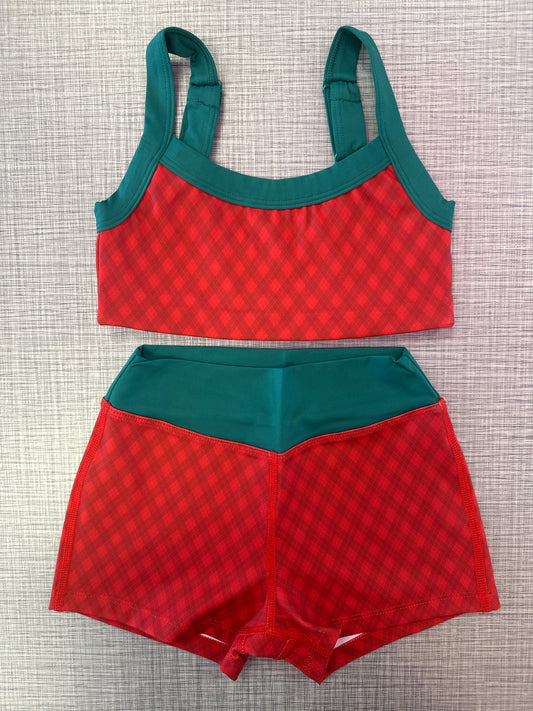 Merry Plaid Short Set