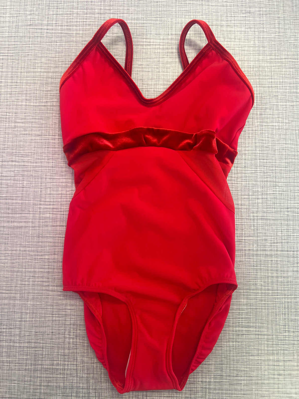 Ariel Red Velvet Leotard