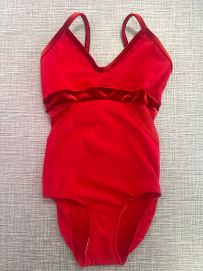 Ariel Red Velvet Leotard