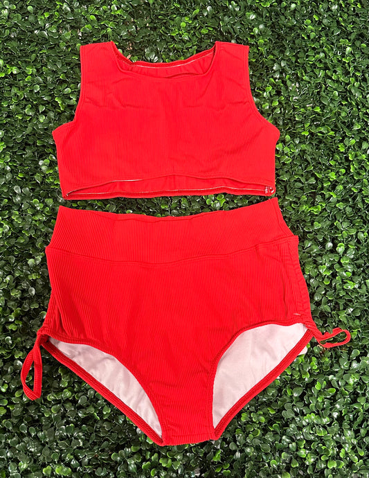 CY Red Tank & Cinch Side Brief Set *