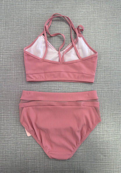 CY Dusty Rose Crop Top Brief Set