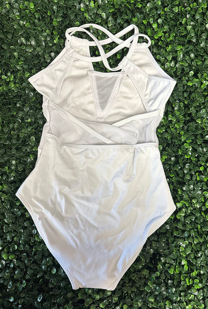 CY Mesh V-Neck Insert Leotard