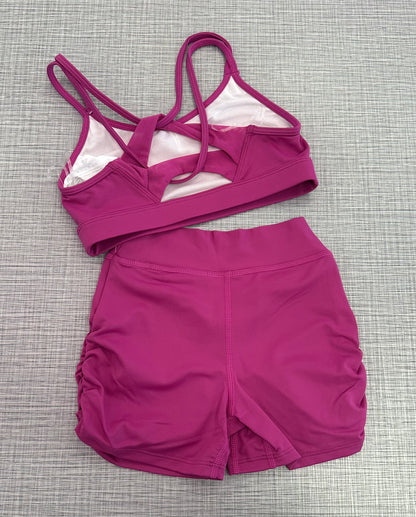 Strappy Back & Ruched Side Short Set