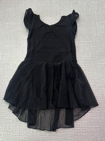 Mesh Cap Sleeve Skirted Leotard