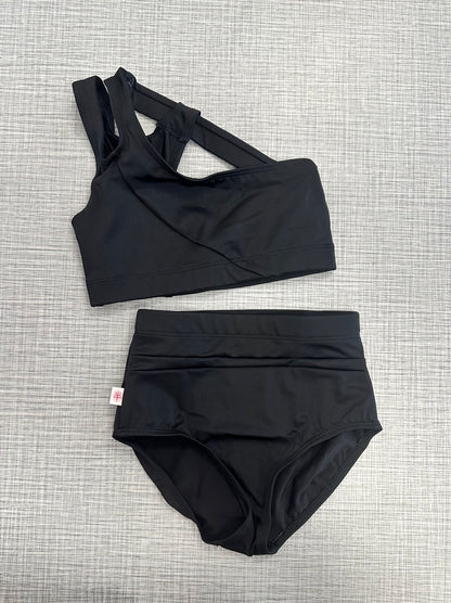 Demi Solid Cut Out Crop & Brief Set