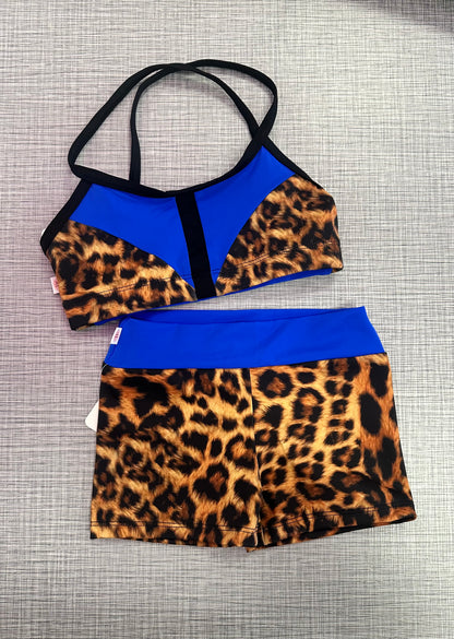Demi Cheetah Bra Top & Short Set