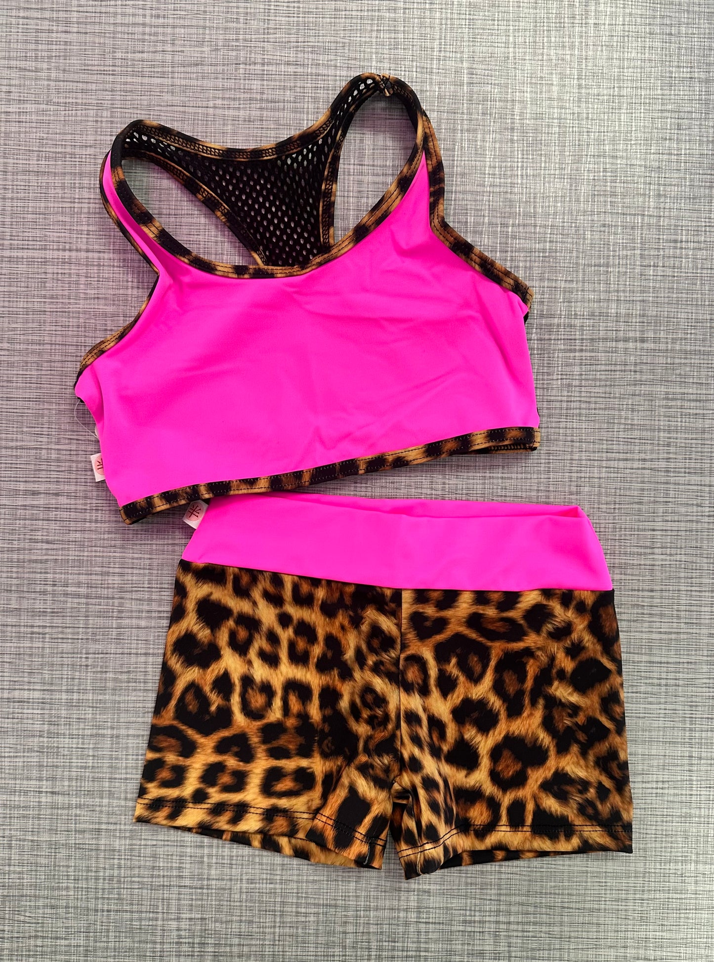 Demi Racerback Cheetah Short Set