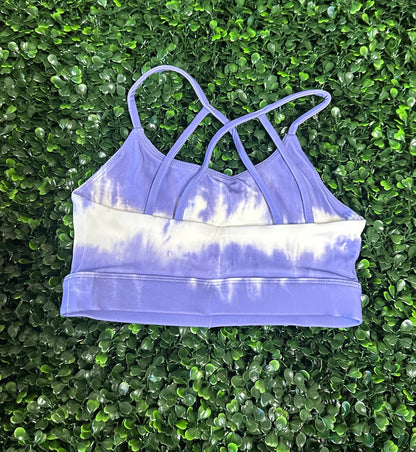 Blue & White Tie Dye Strappy Back Top