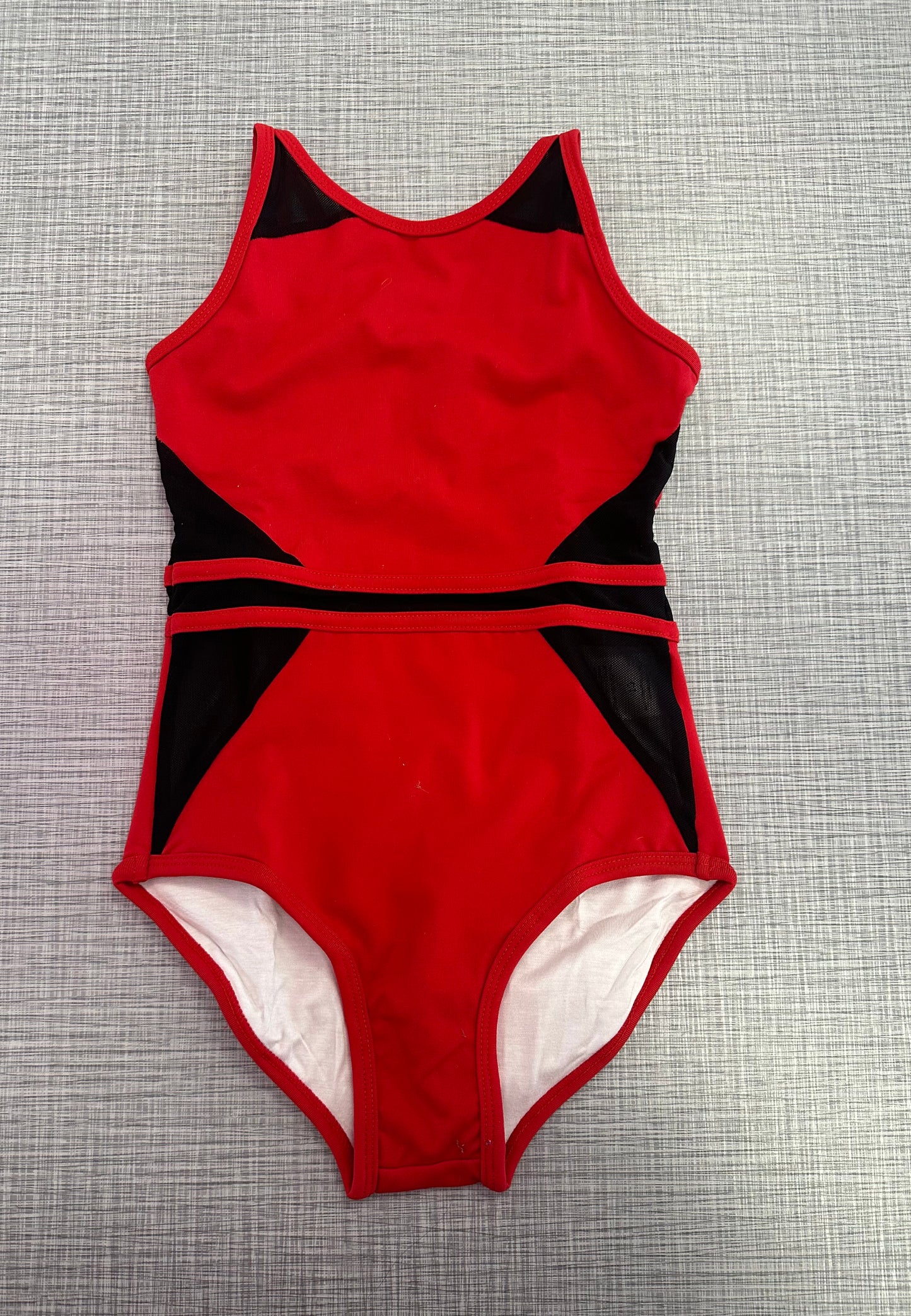 CY Red & Black Mesh Leotard