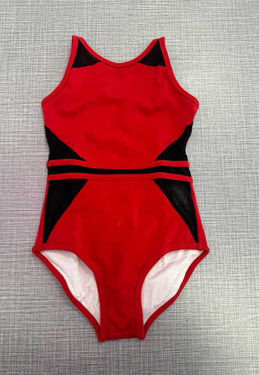 CY Red & Black Mesh Leotard