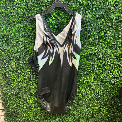 GK Black & White Leotard: Adult X-Large