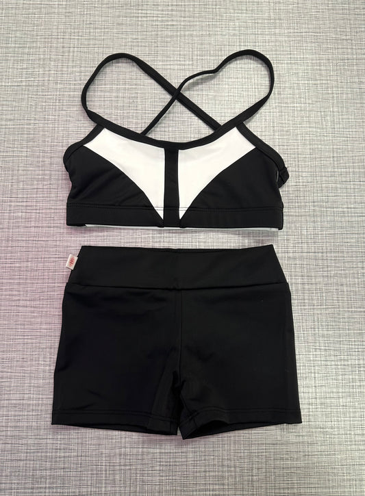 Demi Bra Top & Solid Short Set