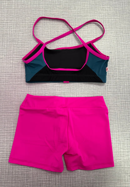 Demi Bra Top & Solid Short Set