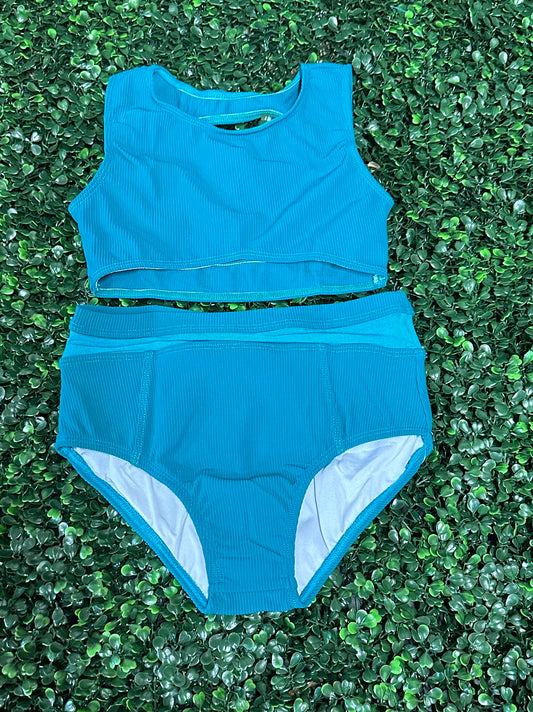 CY Ribbed Jade Brief Set