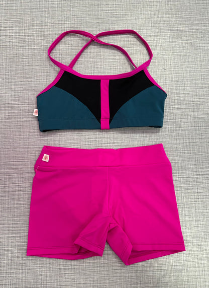 Demi Bra Top & Solid Short Set