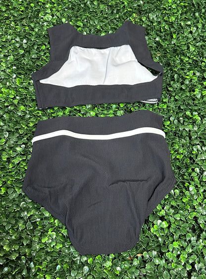 CY Ribbed Black Brief Set