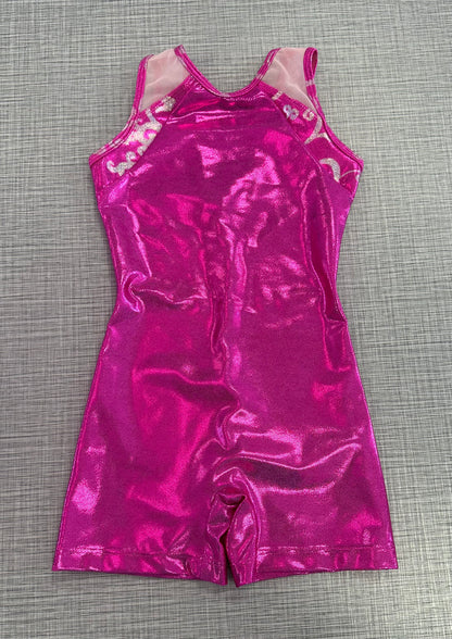 Metallic Pink Biketard