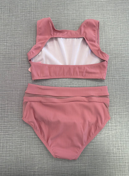 CY Dusty Rose Tank & Mesh Brief Set