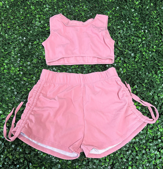 CY Dusty Rose Tank Short Set