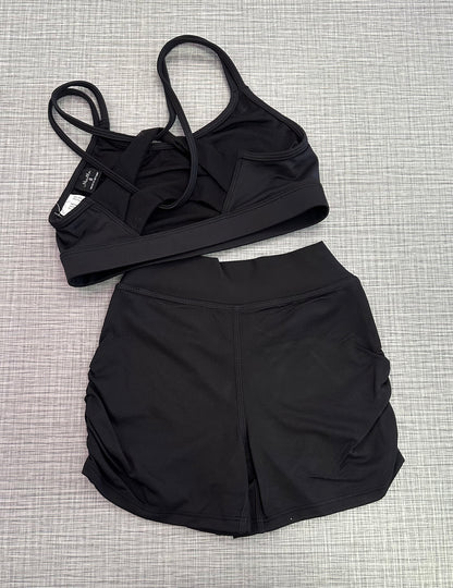 Strappy Back & Ruched Side Short Set