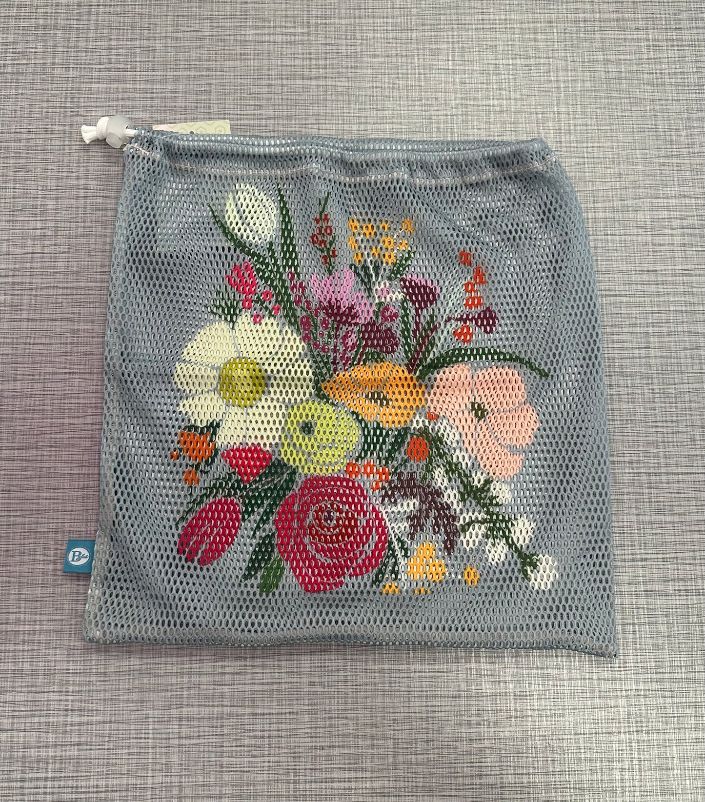 Floral Printed Mesh Pointe Shoe Bag