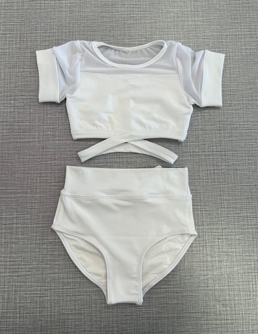 CY White Cap Sleeve Brief Set