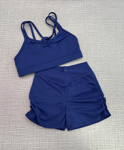 Strappy Back & Ruched Side Short Set