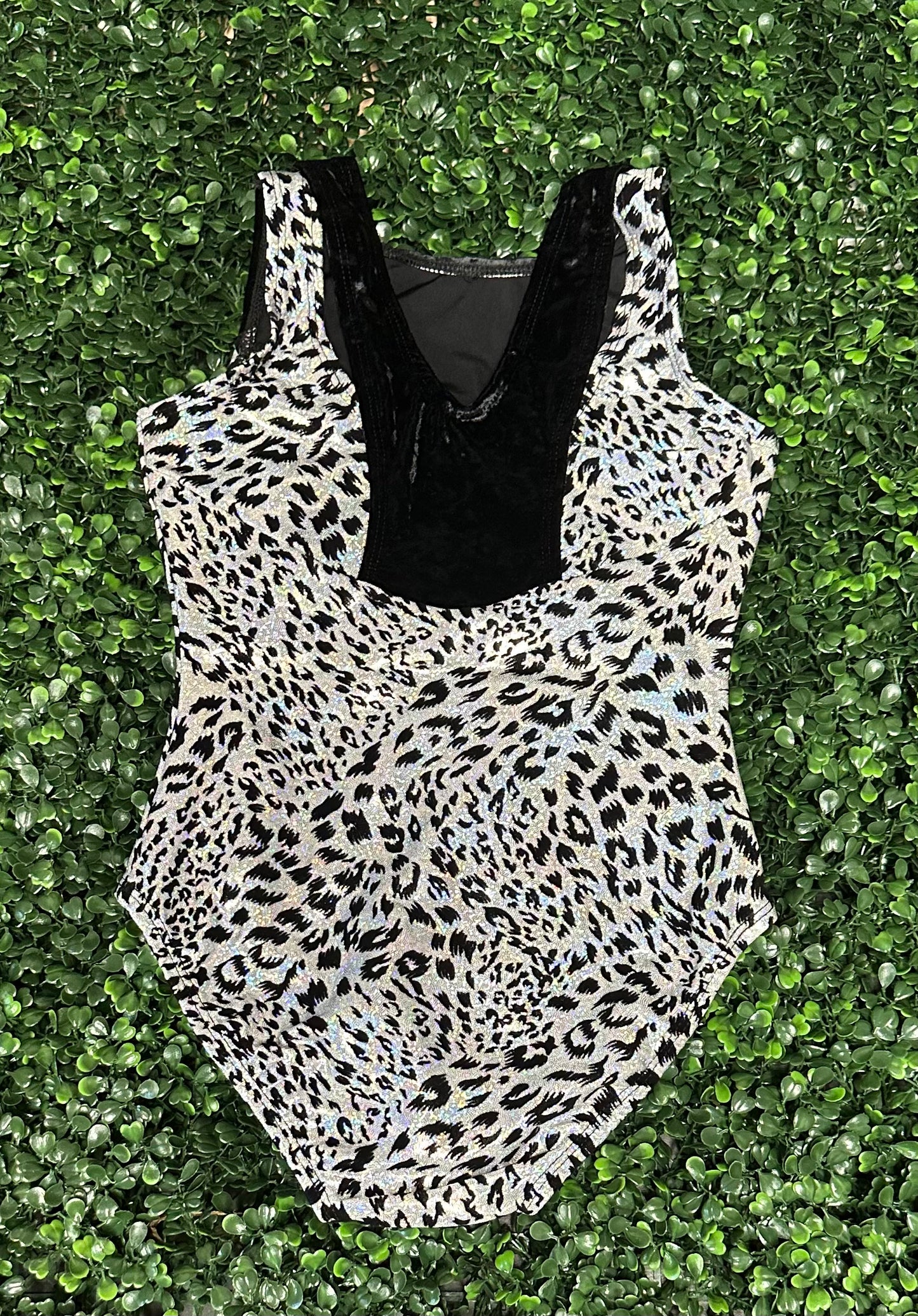 Black Velvet Leopard Leotard