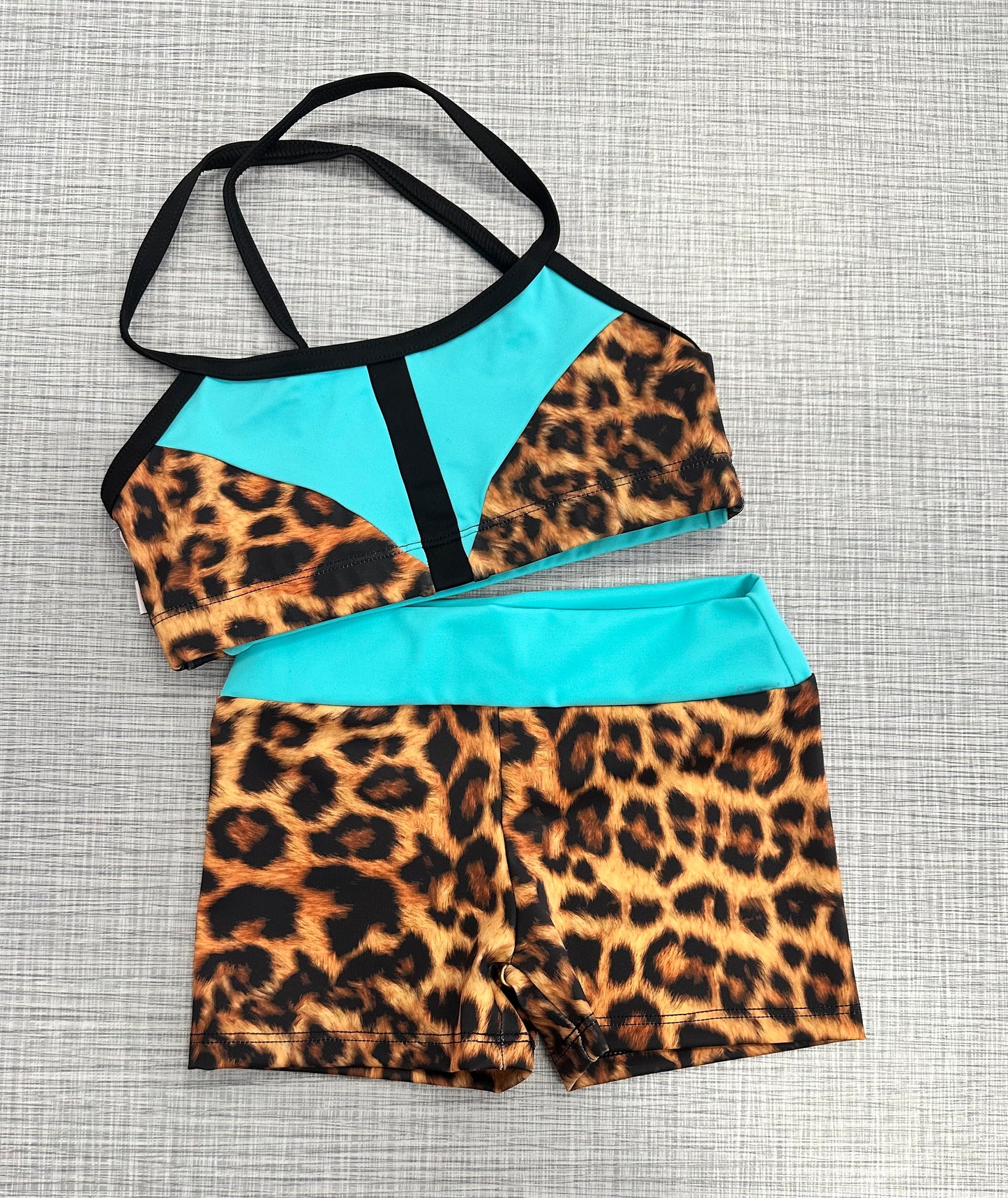 Demi Cheetah Bra Top & Short Set