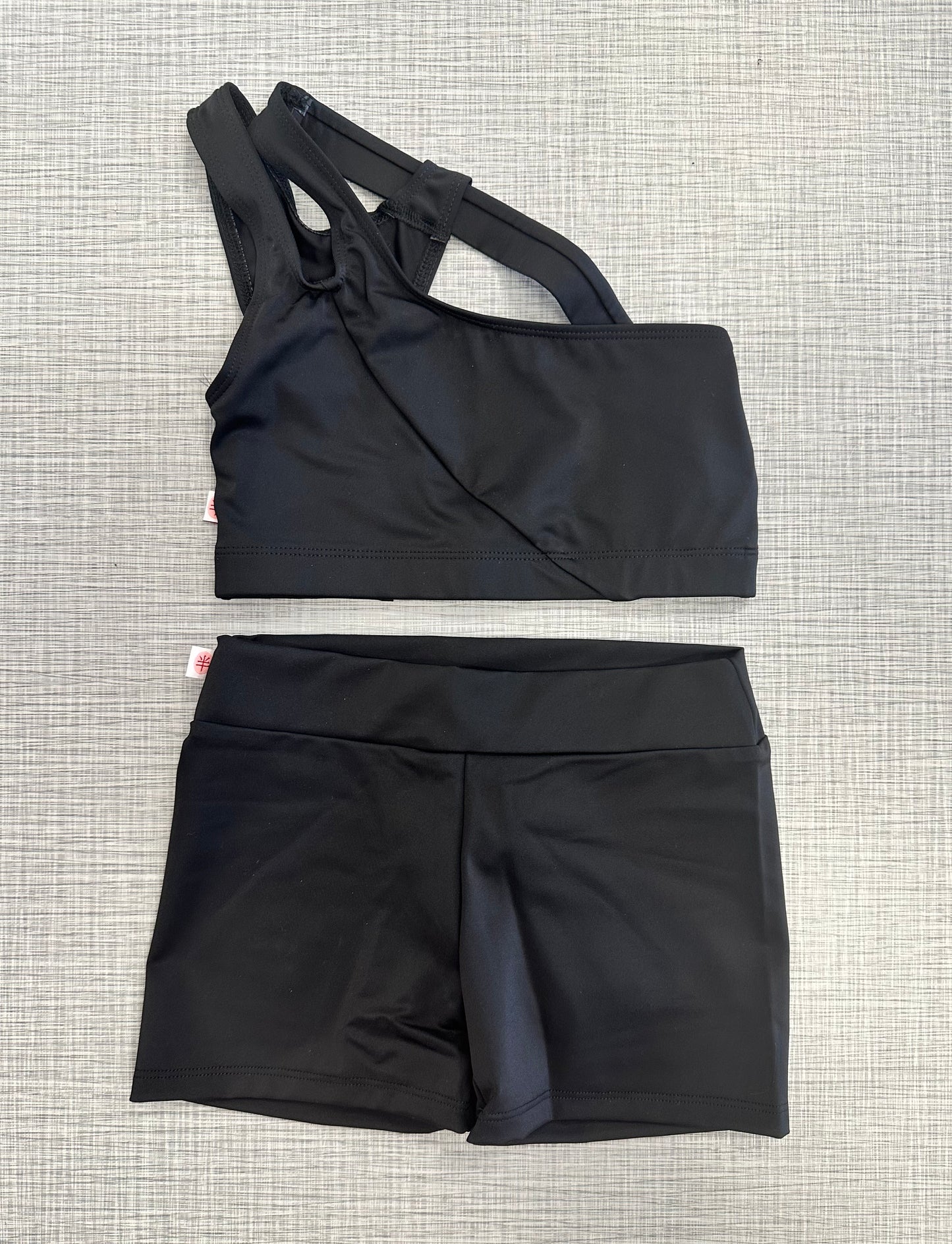 Demi Solid Cut Out Crop & Short Set