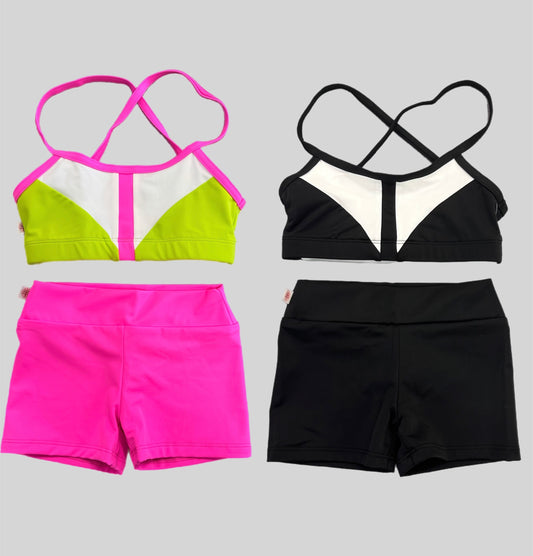 Demi Bra Top & Solid Short Set *
