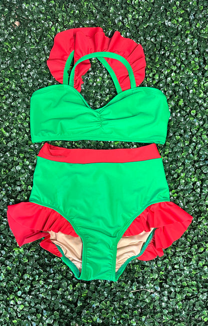 Holiday Ruffle Brief Set 12-14