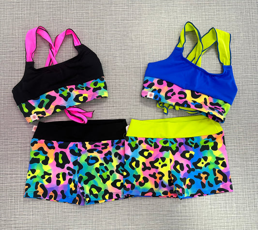 Demi Neon Jungle Tie Back Short Set