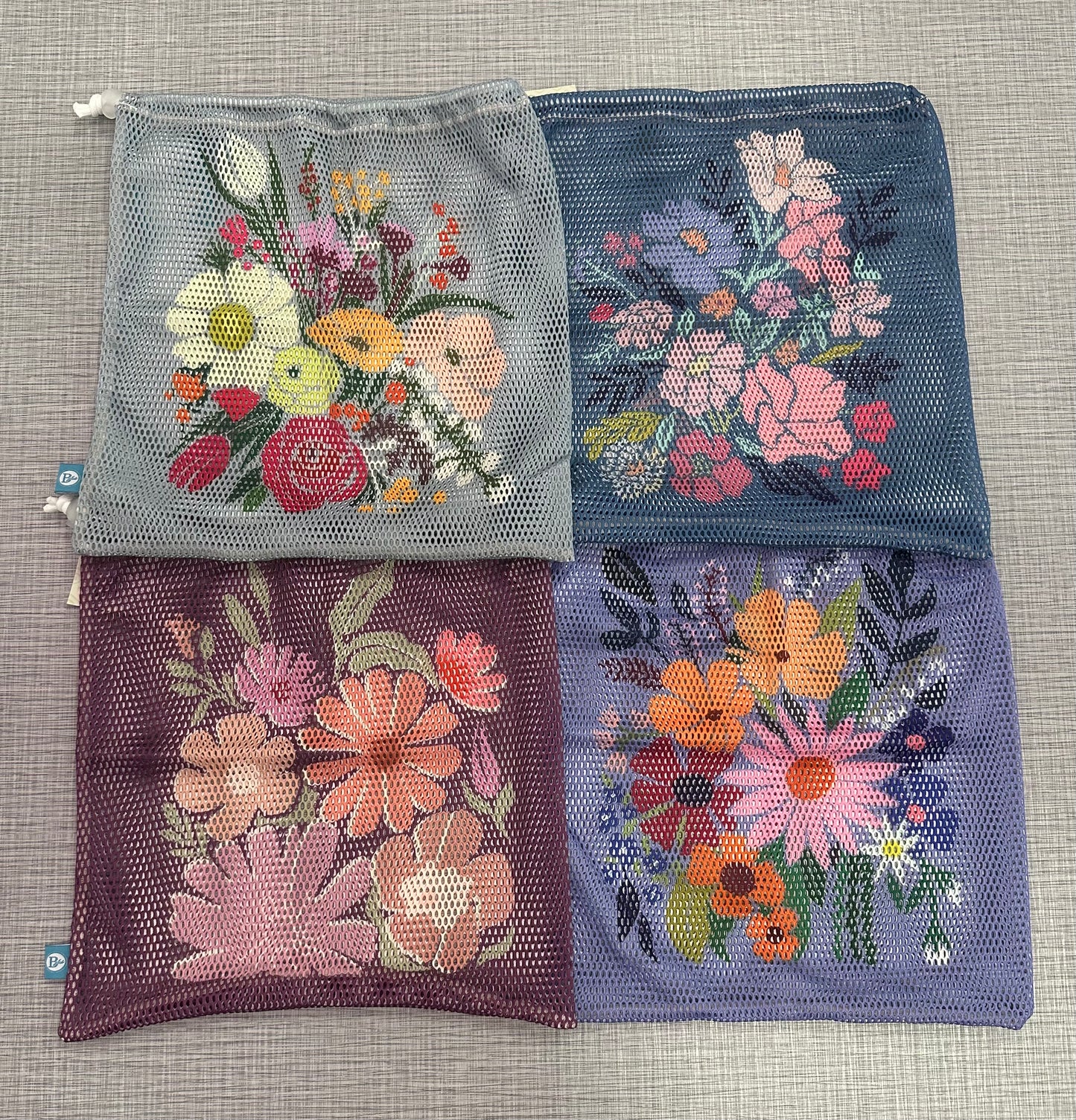 Floral Printed Mesh Pointe Shoe Bag