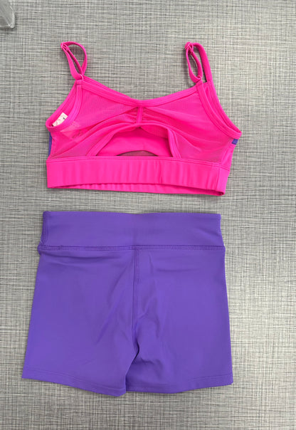 Marli Two-Tone Top & Solid Short Set
