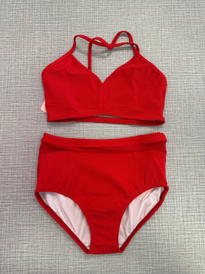 CY Red Bra Top & Mesh Band Brief Set