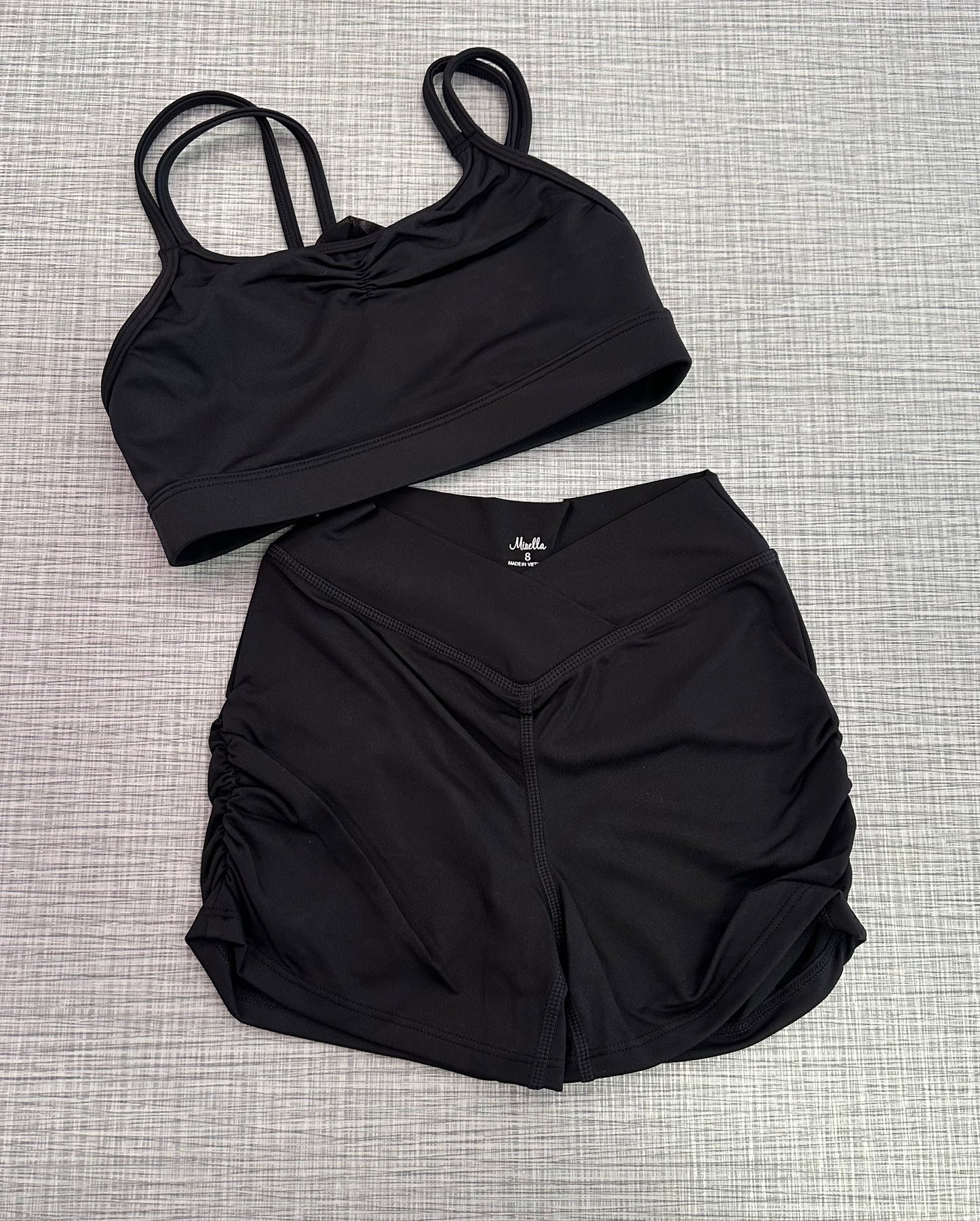 Strappy Back & Ruched Side Short Set