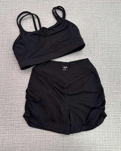 Strappy Back & Ruched Side Short Set