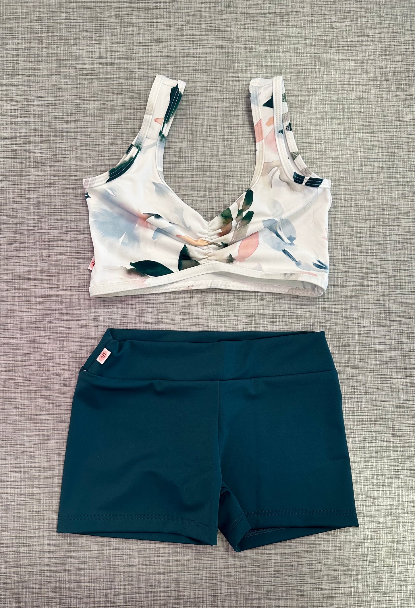 Demi Floral Pinch Front Top Short Set