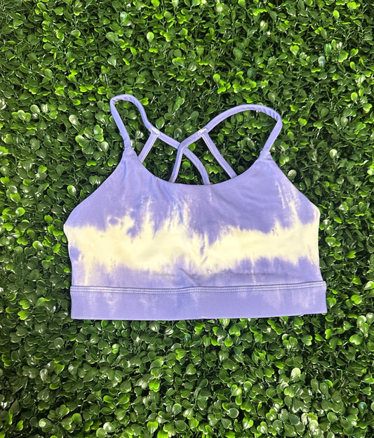 Blue & White Tie Dye Strappy Back Top