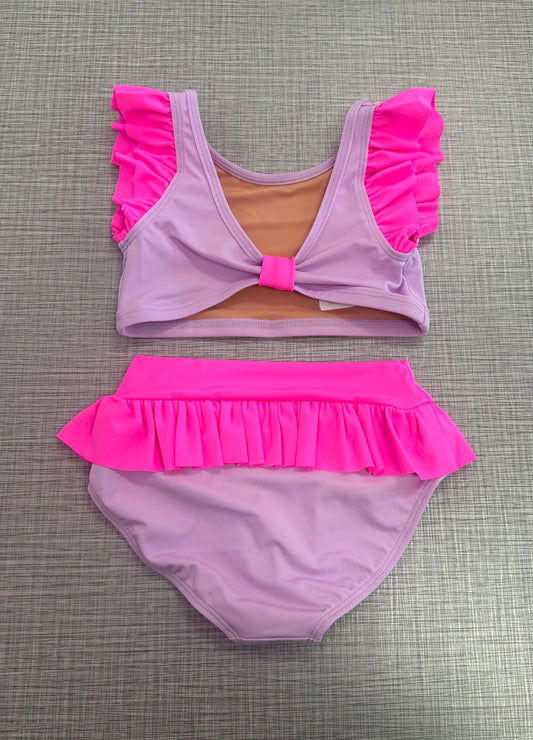 Lilac & Neon Pink Ruffle Set