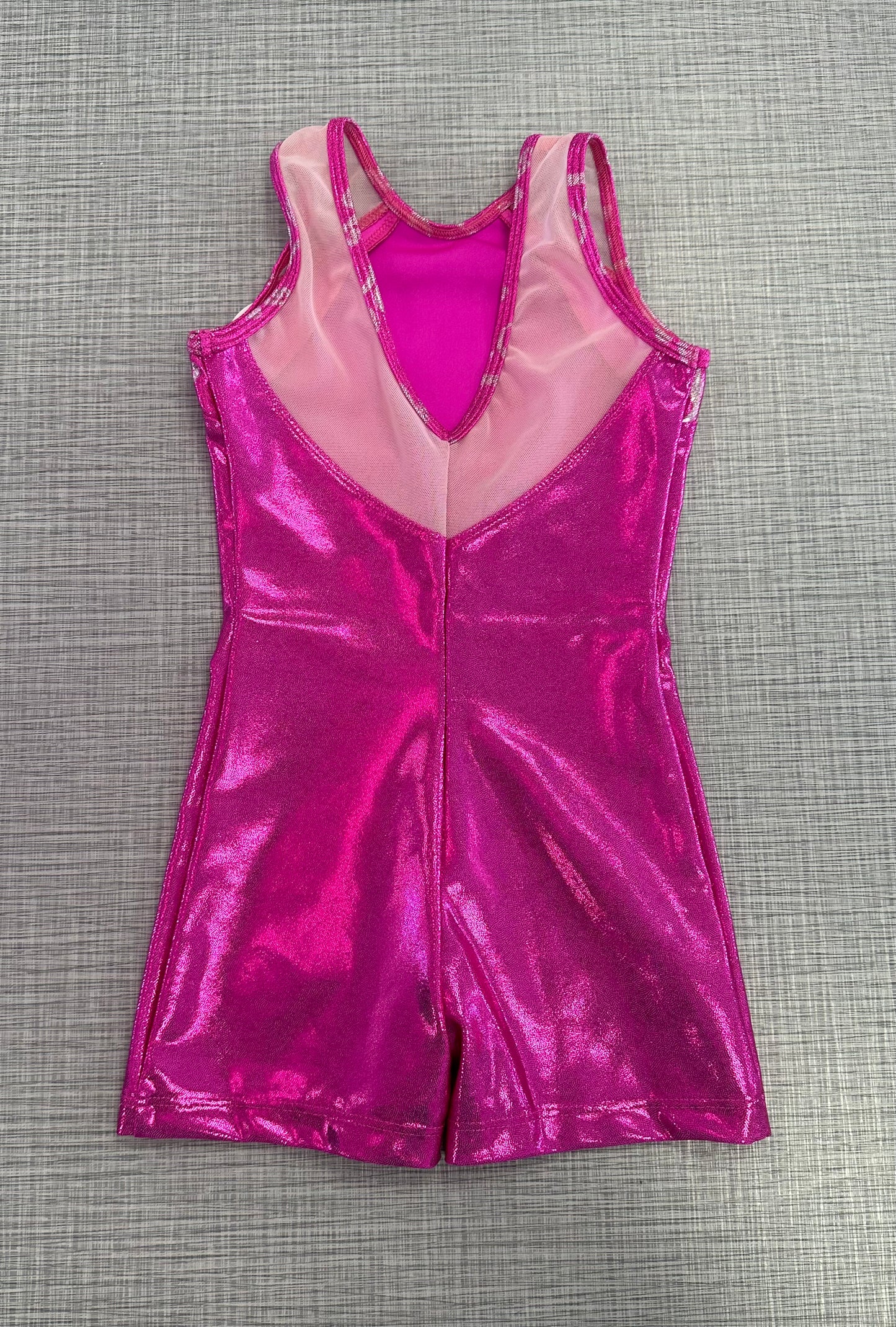Metallic Pink Biketard