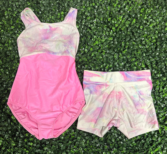 Swirl Leotard w/ Shorts #12200