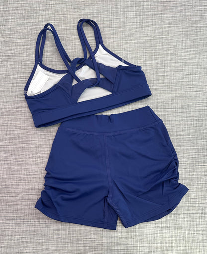 Strappy Back & Ruched Side Short Set