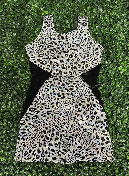 Black Velvet Leopard Biketard