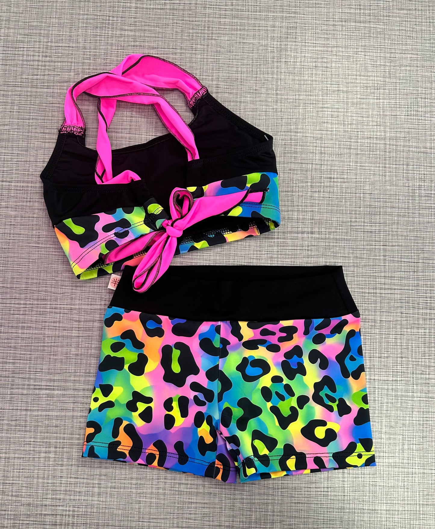 Demi Neon Jungle Tie Back Short Set