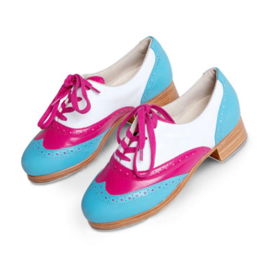 Limited Edition Blue/ Fuchsia/ White Roxy Tap Shoe