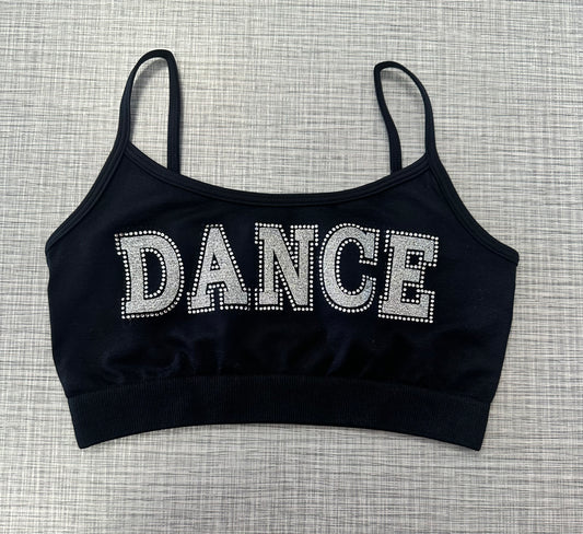 Black Dance Crop Top
