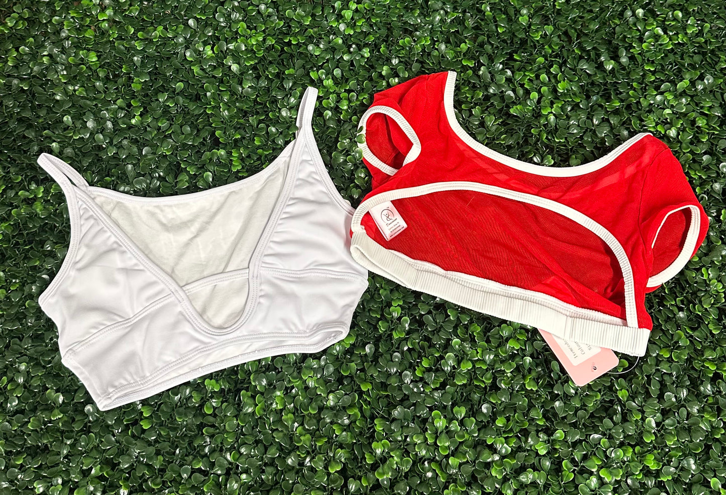 CY 3Pc. Red & White Short Set